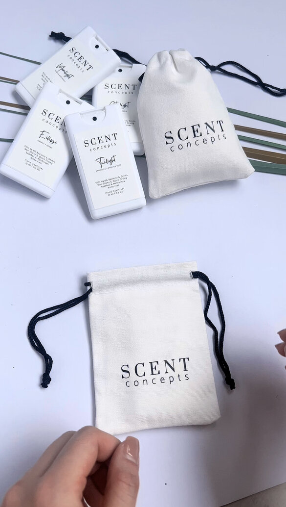 [Scent Concepts] 2 Pcs Moonlight (Pear & Patchouli) Fragrance Hand Sanitiser 15ml - Pocket Sized Soothing Moisturising Non Sticky Rinse Free AntiBacterial with Aloe Vera Juice