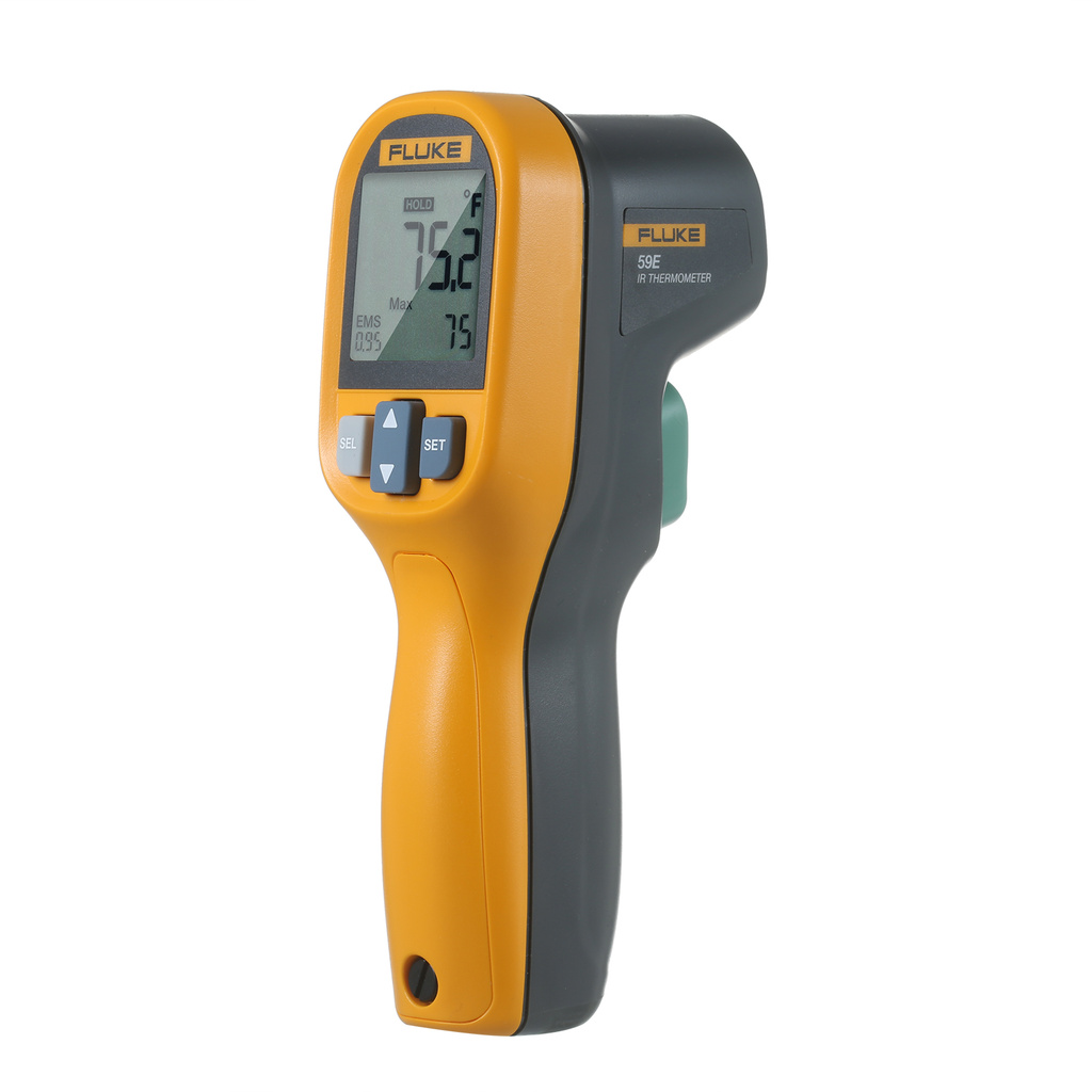 FLUKE 59E Infrared Mini IR Digital Handheld Temperature Tester 8:1 Digital IR Temperature Gauge -30~350°C(-22~66 HOT1