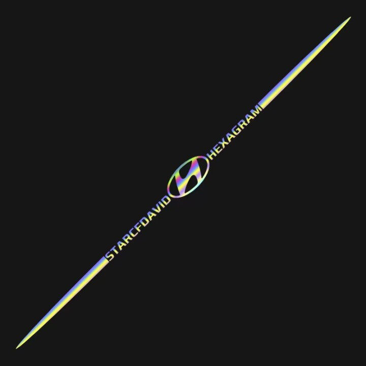 【Ann-Car】1PC Laser stickers Reflective Car Logo Stickers car decoration stickers Honda Toyota Proton Perodua