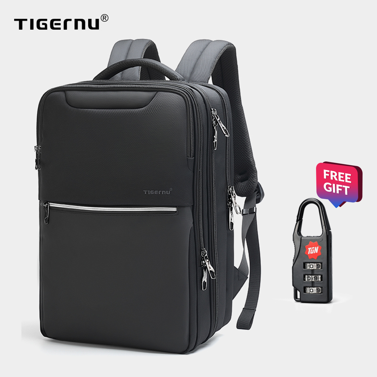 Tigernu High Quality Business Men Backpack Bags 15.6 Laptop Backpack Fashion School BackPack Travel TPU Waterproof Luggage Bags