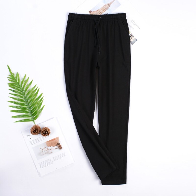 Yehury Men's Sleep Bottom Loose Cotton Sleepwear Men Pajama Pants Lounge Wear Casual Trousers Summer Homewear Father's Day Gift