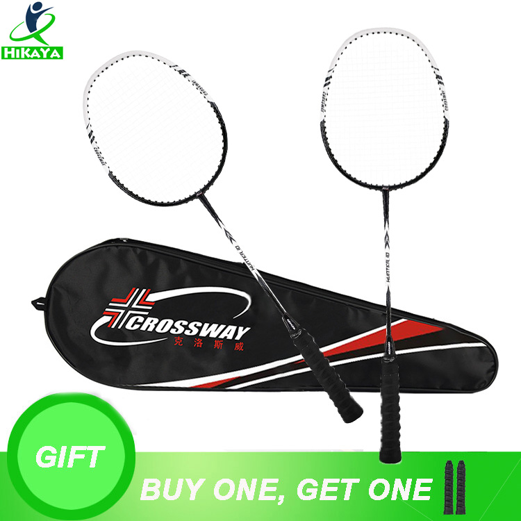 HIKAYA Graphite Badminton Racket 2pcs Professional Carbon -Fiber Badminton set original sale rakets with Carrying Bag & Gift