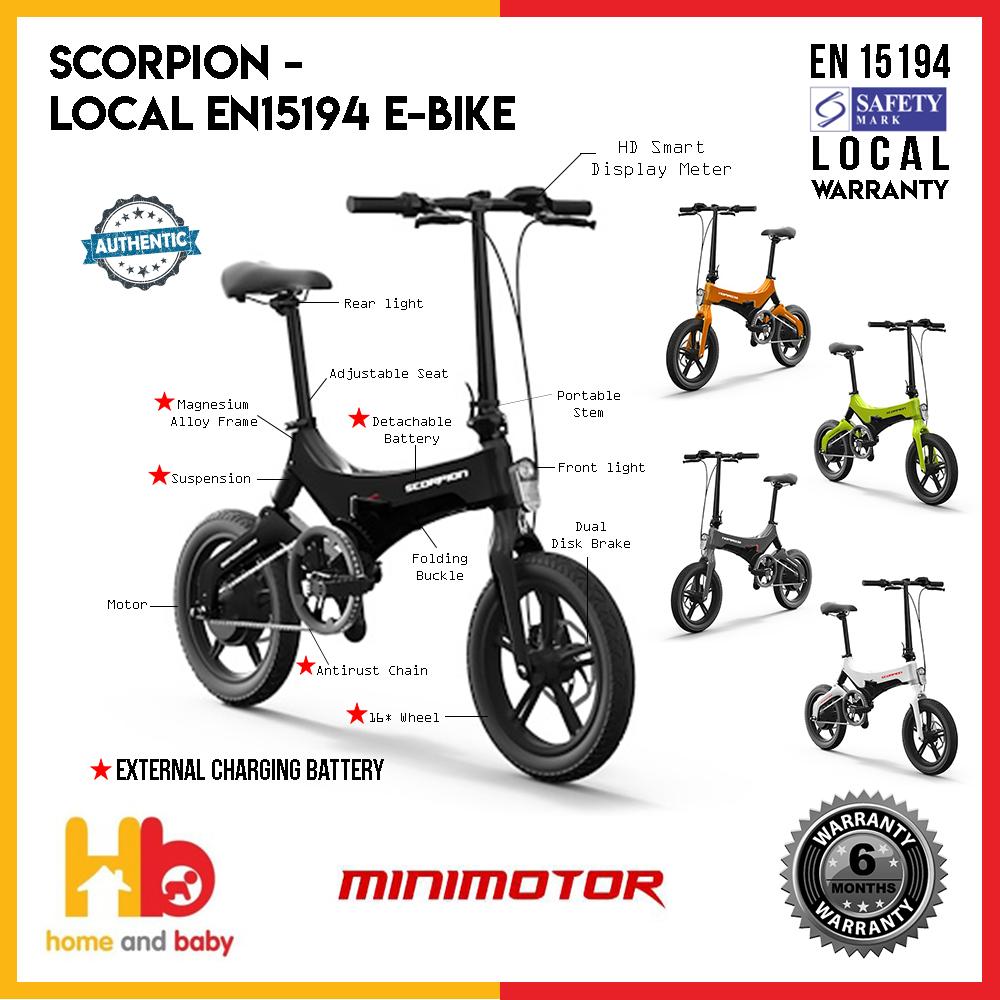 SCORPION - Local EN15194 E-bike (LTA Compliant Orange Tag Processed)