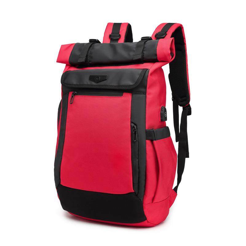 OZUKO New Men Backpack Multifunction USB Charging Laptop Bag Fashion Schoolbag