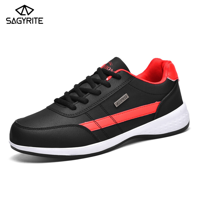 SAGYRITE Sneakers for Men Ultralight Leather Sneakers Fashion Casual Sports Shoes Large Size 38-48