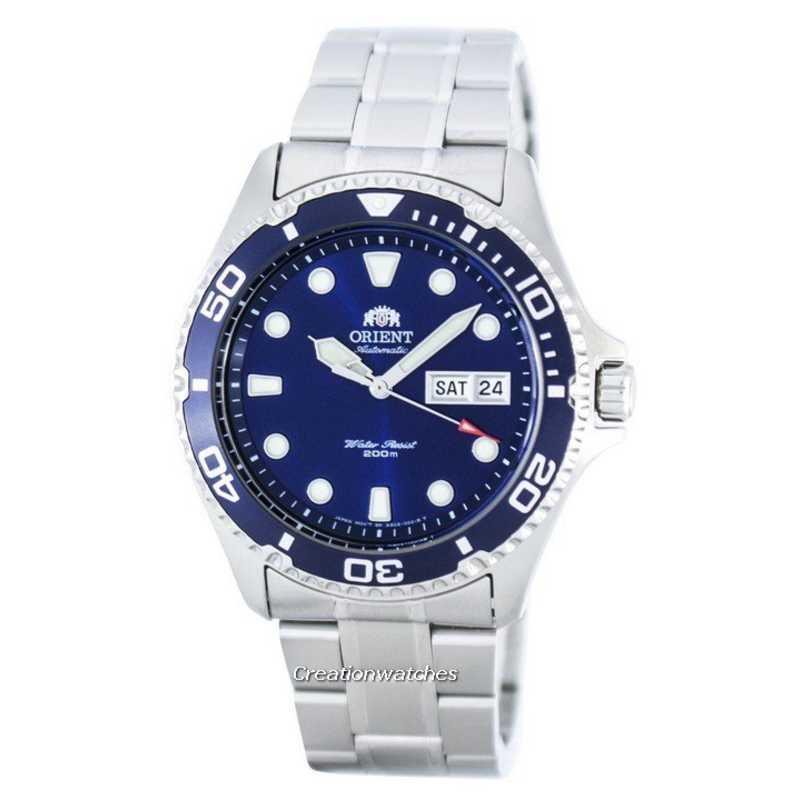 [CreationWatches] Orient Ray II Automatic Power Reserve 200M Men's Silver Tone Stainless Steel Strap Watch FAA02005D9