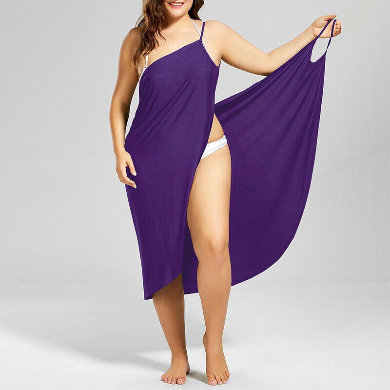 Musbeauty Plus Size Women Cover Up Swim Beachwear Maxi Wrap Strap Sarong Summer Beach