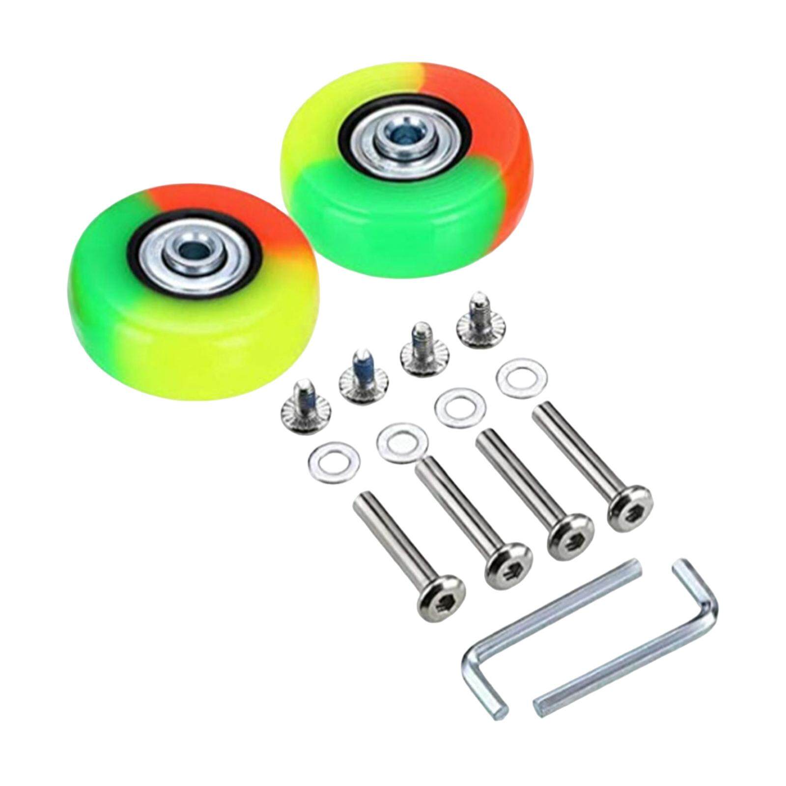 MagiDeal 2 Pieces Rubber Swivel Caster Wheels Mute Durable Wear Resistant for Bags